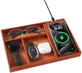 Valet Tray, Built in Wireless Charging Pad, Nightstand Organizer by wirelessfuturecharger