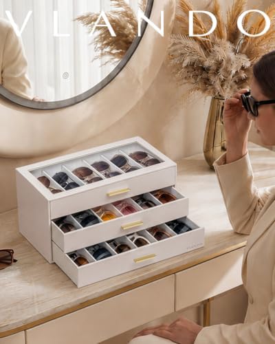 VLANDO 18-Slot Sunglasses Organizer - Image 2