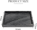 YMXYJM Natural Marble Tray for Bathroom, Genuine Ancient Wood Grain Marble - Image 2