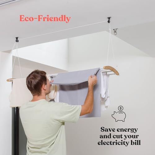 Ceiling Mounted Drying Racks for Laundry-Space-Saving Ceiling Clothes Drying - Image 7