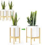 MUDEELA Plant Stand for Indoor, Bamboo Material, 14.5 Inch Tall by MUDEELA