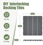 60 PCS Plastic Interlocking Deck Tiles, 11.8"x11.8" Patio Flooring - Image 7