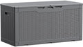 Devoko 100 Gallon Waterproof Deck Box, Resin Large Outdoor Storage Box by DEVOKO