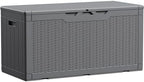 Devoko 100 Gallon Waterproof Deck Box, Resin Large Outdoor Storage Box by DEVOKO