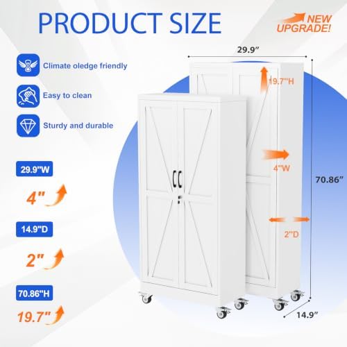 GAIOUS 71" Tall Metal Storage Cabinet - Image 2