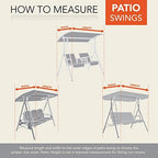 MODERN LEISURE 2-Seater Patio Outdoor Swing Cover - Image 5