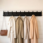 WEBI Coat Rack Wall Mount, 38 9/16" Long, 10 Tri Hooks - Image 2