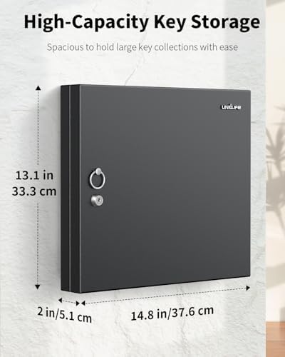 Uniclife 48 Keys Key Lock Box, Wall Mount Key Box, Car Key Organizer - Image 2