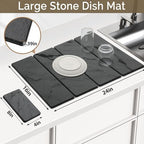 Large Stone Dish Drying Mat for Kitchen Counter, Foldable Water Absorbing - Image 4