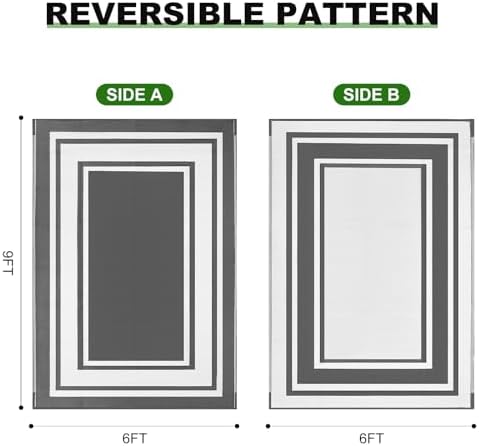 RURALITY Outdoor Rugs 6x9 Waterproof - Image 2