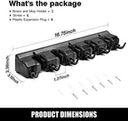 IMILLET Mop and Broom Holder, Wall Mount Organizer Storage Tool Rack - Image 5