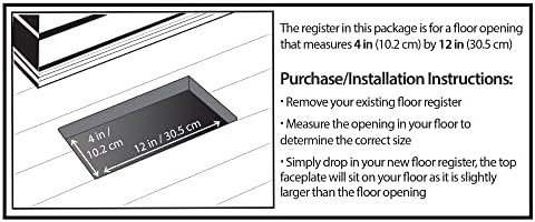Decor Grates PL412-BLK Lattice Plastic Floor Register, 1 Pack - Image 2