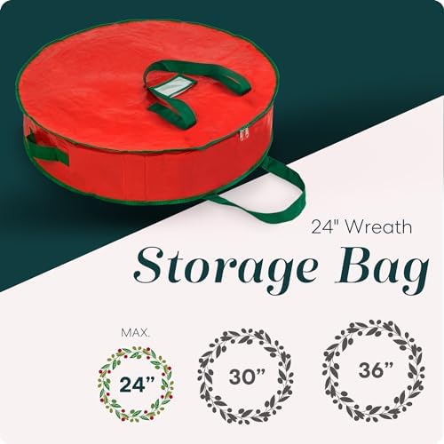 Handy Laundry Christmas Wreath Storage Bag 24 Inch – Durable Tarp Material - Image 2