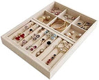 Premium Grade Beige Velvet Jewelry Organization Trays Rings and Accessory - Image 2