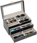 ProCase 3-Layer Sunglasses Storage Organizer -Black by ProCase