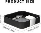 SANZIE Leather Tray Desktop Storage, Trinket Catchall Tray - Image 3
