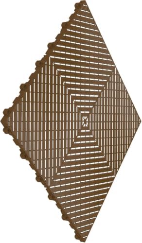Swisstrax Ribtrax Smooth PRO Garage Tiles, Chocolate Brown - Image 2