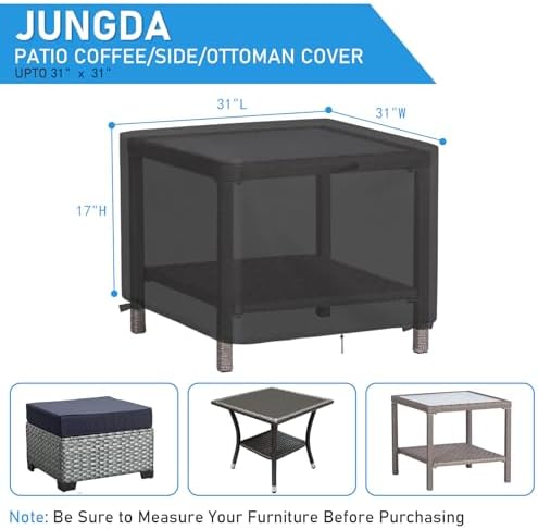 Outdoor Square Table Cover for 31 Inch Bistro Coffee Table - Image 2