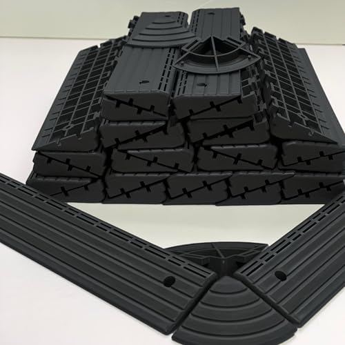 Plastic Interlocking Deck Tiles Edging 30 Pcs Plastic Floor Splicing Auxiliary - Image 3