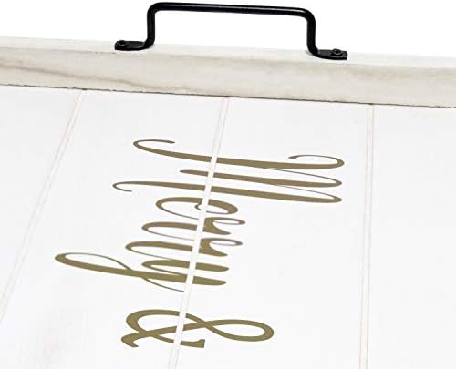 Elegant Designs HG2000-WMB Decorative Wood Serving Tray w/Handles, 15.50" x 12" - Image 6