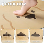 Cute Animals Bath Mat Quick Dry and Absorbent Microfiber, Non-Slip Thin Bath Rug - Image 4