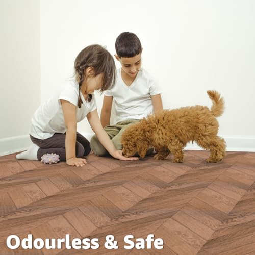 Art3d 10-Pack Herringbone Peel and Stick Floor Tiles - Image 4
