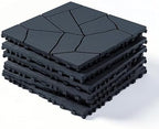 Interlocking Deck Tiles 44 Pack, Plastic Outdoor Deck Tiles by YumiMuasy