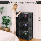 12 Pack Moving Bags with Full-Open Side Zipper, Extra Large 93L Heavy Duty - Image 5
