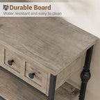 Garvee 52" Console Table with 3 Drawers, Roman Column Entryway Table, Narrow - Image 5