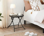 TeoKJ Folding Small Outdoor Side Table, No Assembly Metal Desk - Image 4