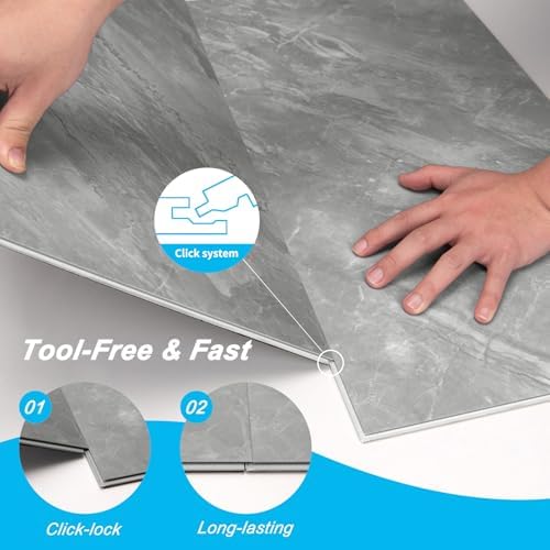 Art3d Marble Textured Click-Lock SPC Floor Tiles - Image 5