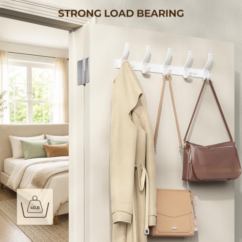 Optish 2 Pack Coat Rack Wall Mount, Heavy Duty Coat Hooks - Image 3
