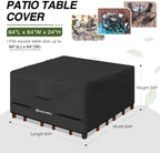 Porch Shield Waterproof Square Patio Table Cover 64 x 64 inch - Image 2