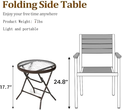 Outdoor Side Table, Small Patio End Table - Image 3