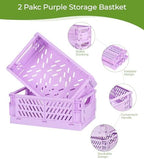 HUUSMOT 4-Pack Collapsible Plastic Storage Baskets, 9.8"x6.5"x3.8" - Image 2
