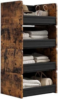 FOUCSSOMEI Closet Organizer and Storage, 4 Tier Stackable Storage Organizer by FOUCSSOMEI