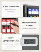 Uniclife 16 Keys Key Lock Box, Wall Mount Key Box, Key Cabinet - Image 7