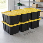 6 Pack 27 Gallon Heavy Duty Storage Bins by Unknown