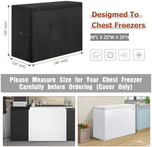7.0 Cu.Ft Chest Freezer Cover for Outside - Image 2