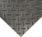 Rubber-Cal Diamond-Plate Rubber Flooring Roll - 3 mm x 4 ft x 7 ft Roll - Black - Image 4