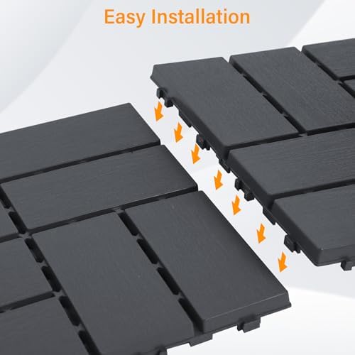 Neoaider Decking Tiles 36Pcs, Dark Grey - Image 4