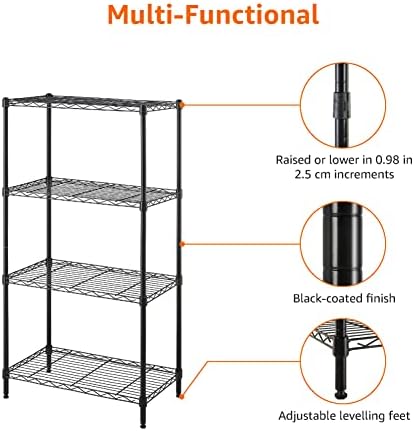 Amazon Basics 4-Shelf Steel Wire Storage Shelves - Image 5