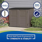 Suncast 34 Cu Ft Horizontal Storage Shed, Stoney Black - Image 4