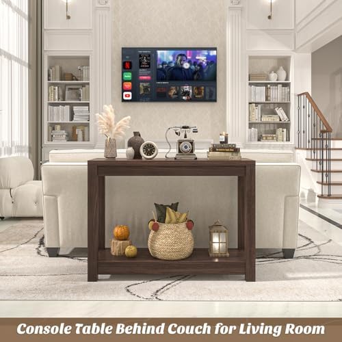 Besiost Small Farmhouse Wood Entryway Table Narrow Console Table - Image 6