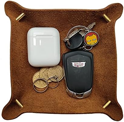 Leather Valet Tray Entryway Catchcall Tray Nightstand Organizer Storage by MakeYourHomeBetter