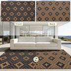 SAND MINE Waterproof Outdoor Rug 5x8 ft, Reversible Plastic Straw Area Rug - Image 3