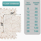 Sorbus 144 Sq. Ft. Interlocking Terrazzo Foam Floor Tiles - Image 2