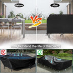 Outdoor Patio Furniture Covers Waterproof 124" L x 52" W x 40" H Rectangular - Image 5