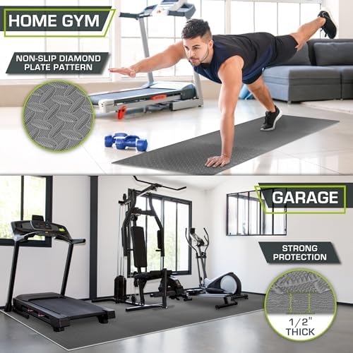 ProsourceFit Exercise Puzzle Mat 1/2-inch, EVA Interlocking Foam Floor Tiles - Image 3