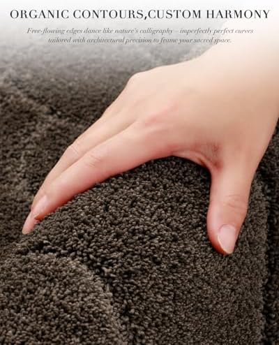 BSICPRO Bathroom Rugs, 32x20 Scalloped Bath Mats - Image 2